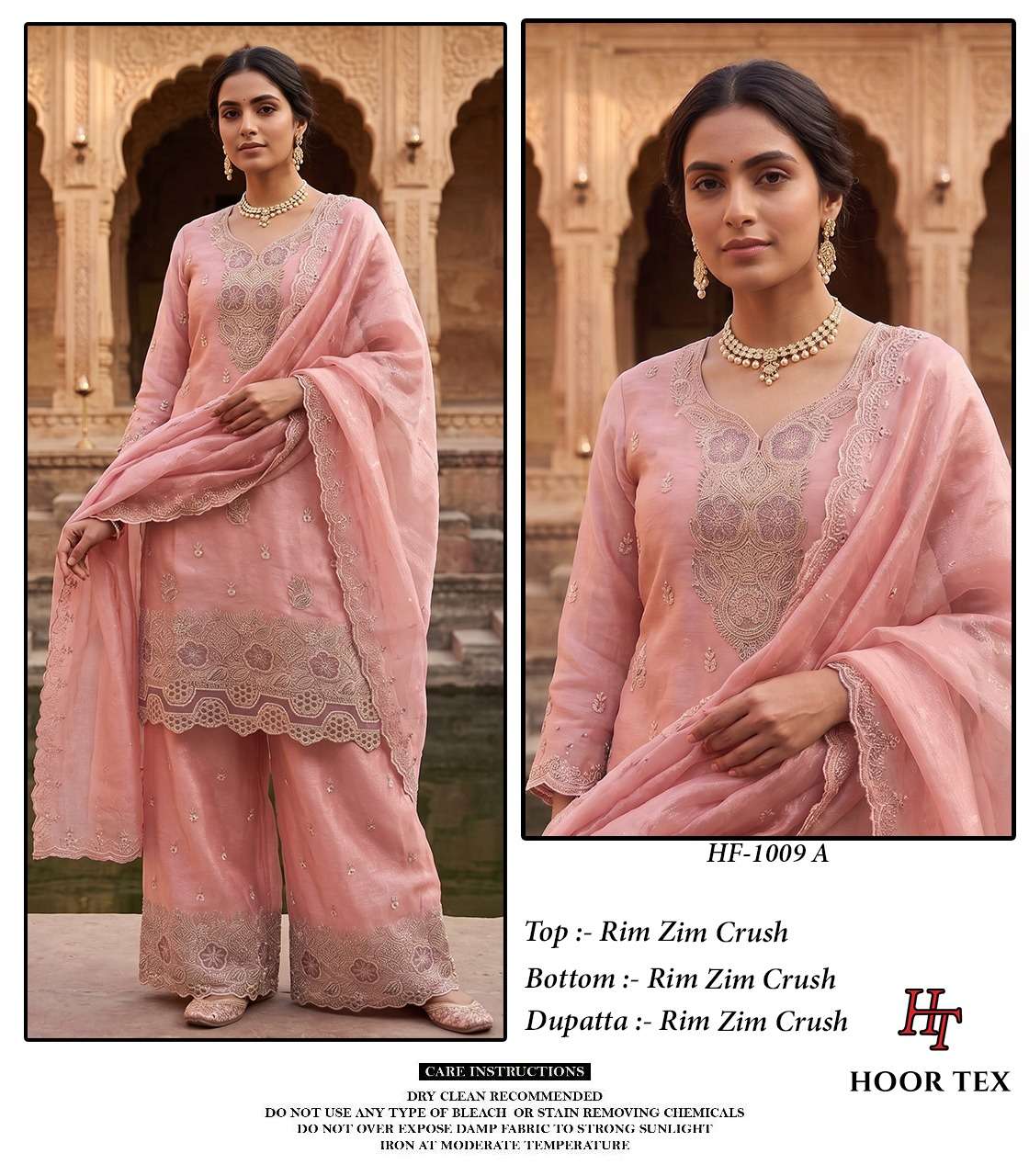 HOOR TEX HF-1009 Crush Stitched Pakistani Suit Set