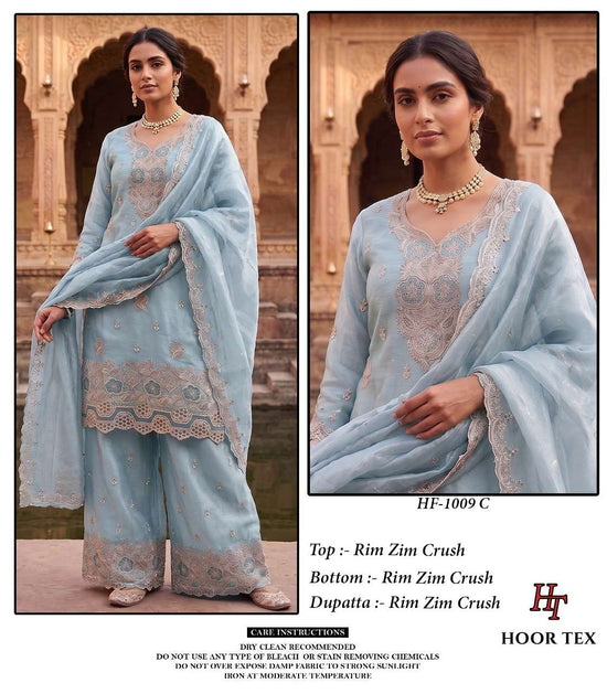 HOOR TEX HF-1009 Crush Stitched Pakistani Suit Set