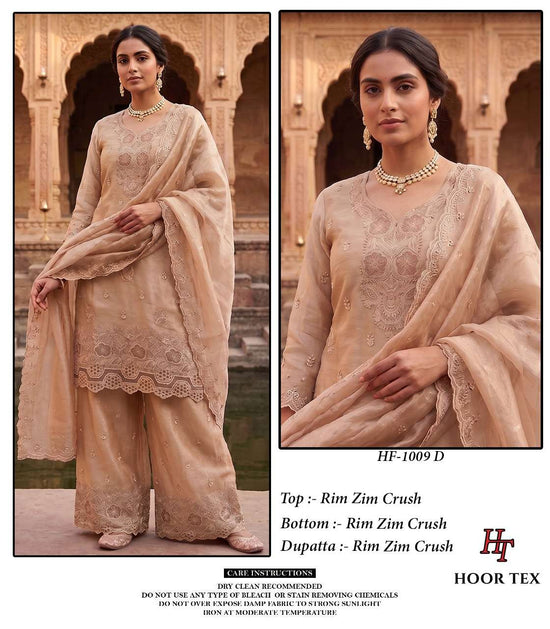 HOOR TEX HF-1009 Crush Stitched Pakistani Suit Set