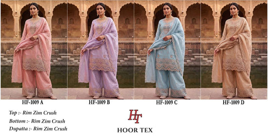 HOOR TEX HF-1009 Crush Stitched Pakistani Suit Set