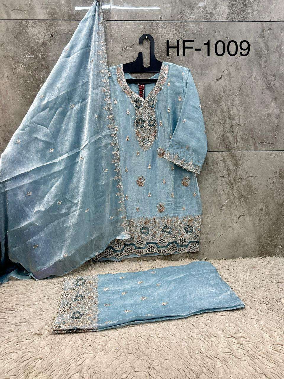 HOOR TEX HF-1009 Crush Stitched Pakistani Suit Set