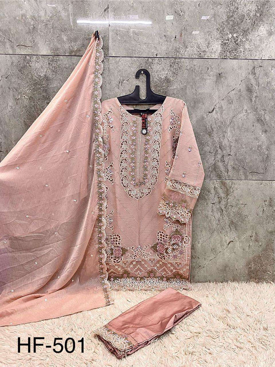 Hoor Tex HF - 501 Chiffon Pakistani Suit Set - Amrah Wholesale