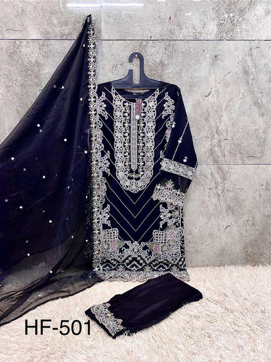 Hoor Tex HF - 501 Chiffon Pakistani Suit Set - Amrah Wholesale