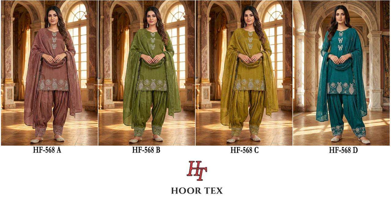 HOOR TEX HF-568 Crunchy Embroidered Pakistani Suit Set
