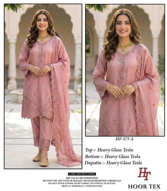 HOOR TEX HF - 575 Fancy Embroidery Dress Material - Amrah Wholesale