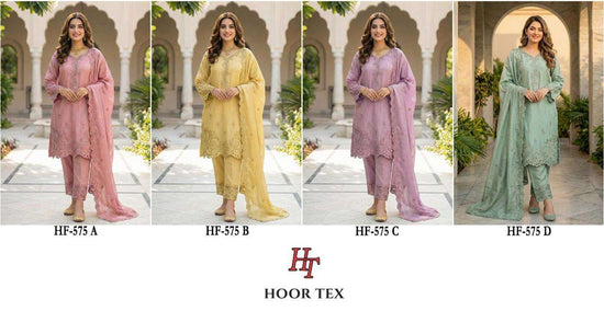HOOR TEX HF - 575 Fancy Embroidery Dress Material - Amrah Wholesale