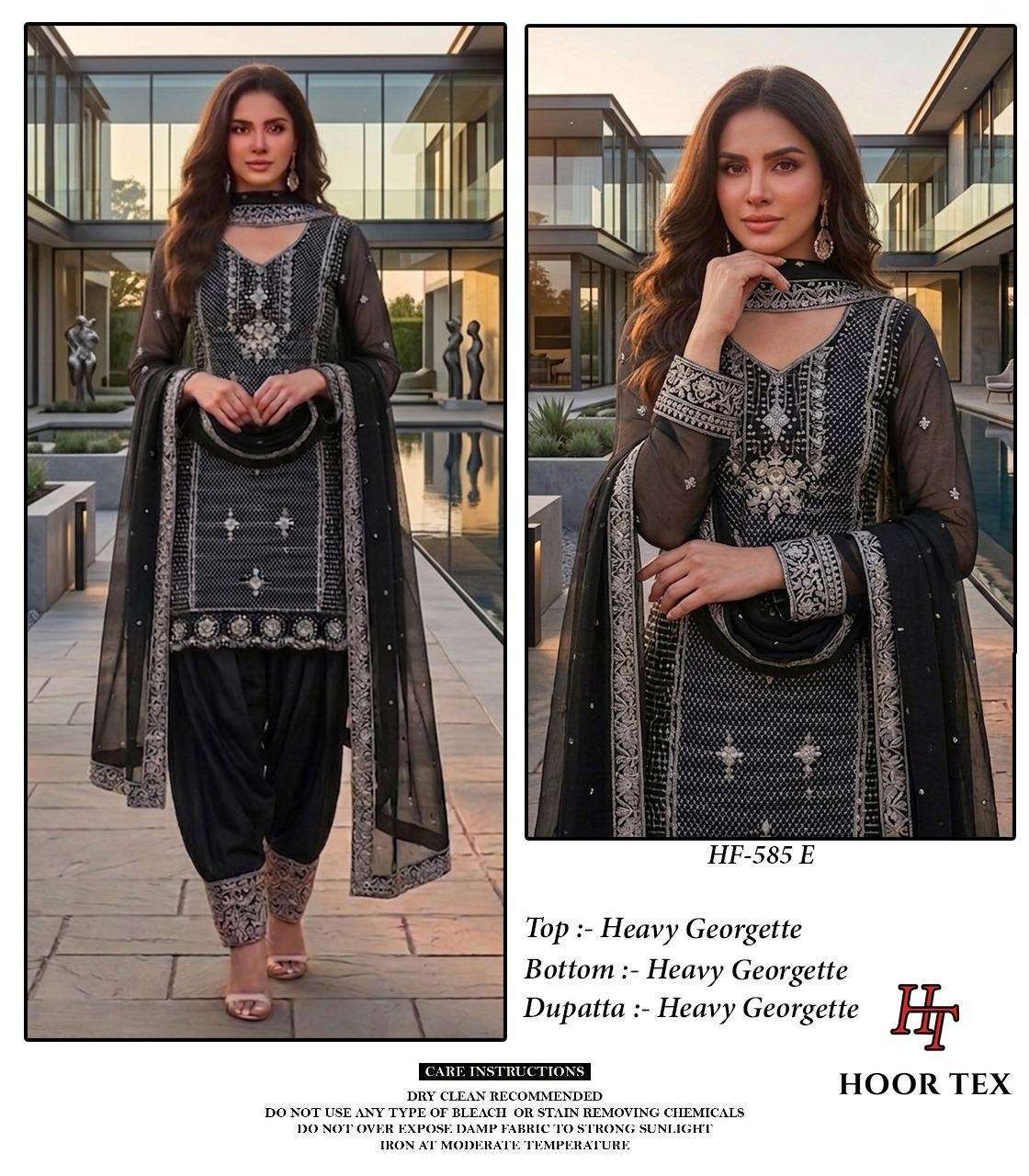 HOOR TEX HF-585 Georgette Embroidery Pakistani Suit Set