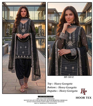 HOOR TEX HF-585 Georgette Embroidery Pakistani Suit Set