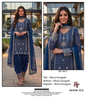 HOOR TEX HF-585 Georgette Embroidery Pakistani Suit Set