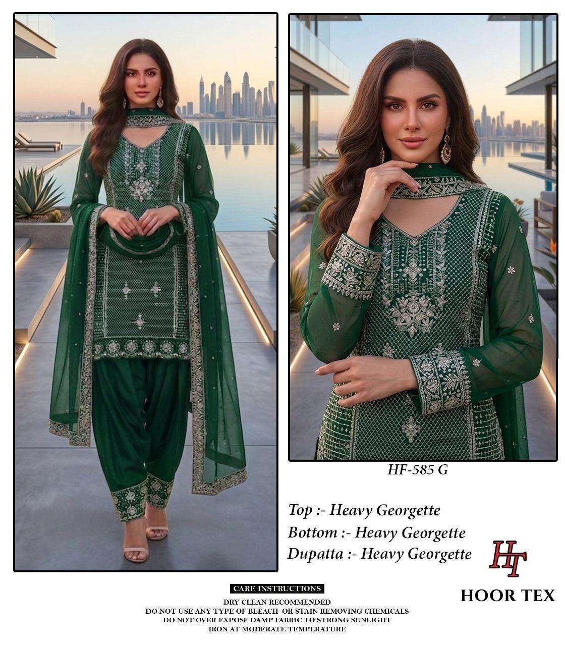 HOOR TEX HF-585 Georgette Embroidery Pakistani Suit Set