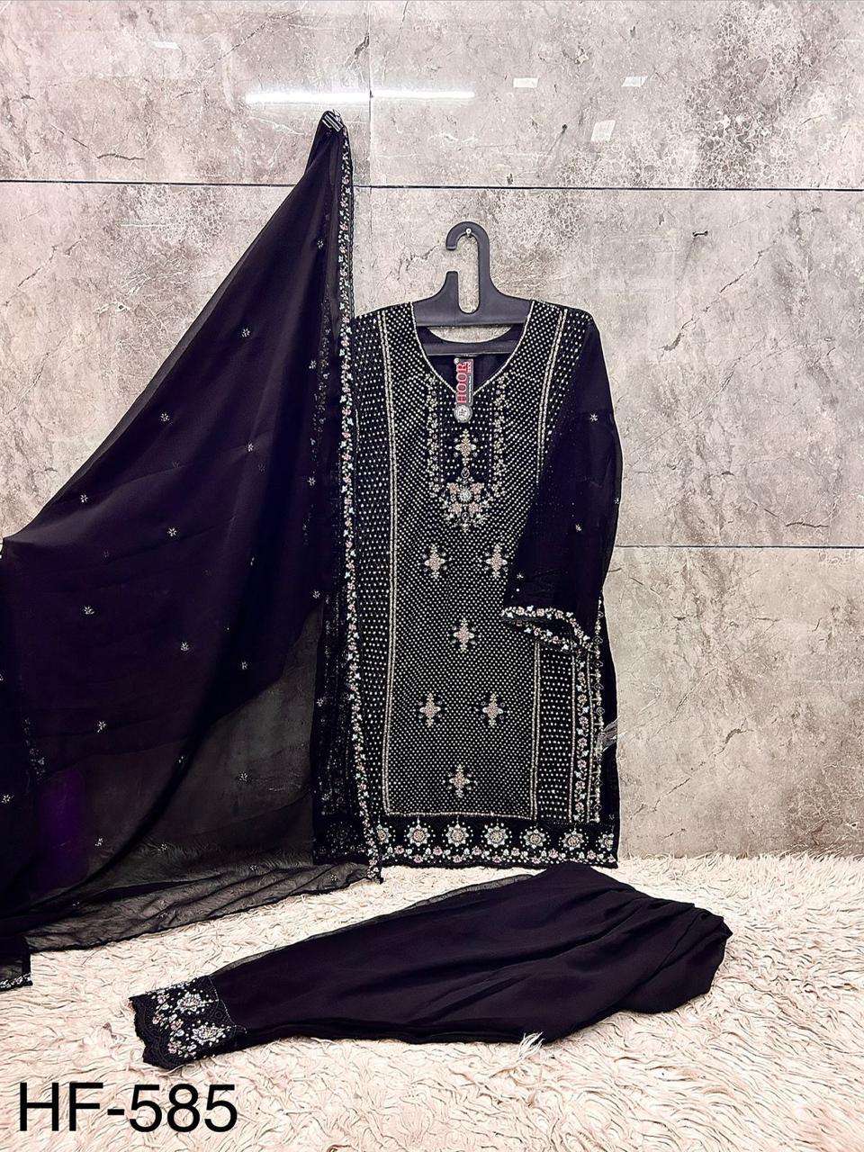 HOOR TEX HF-585 Georgette Embroidery Pakistani Suit Set