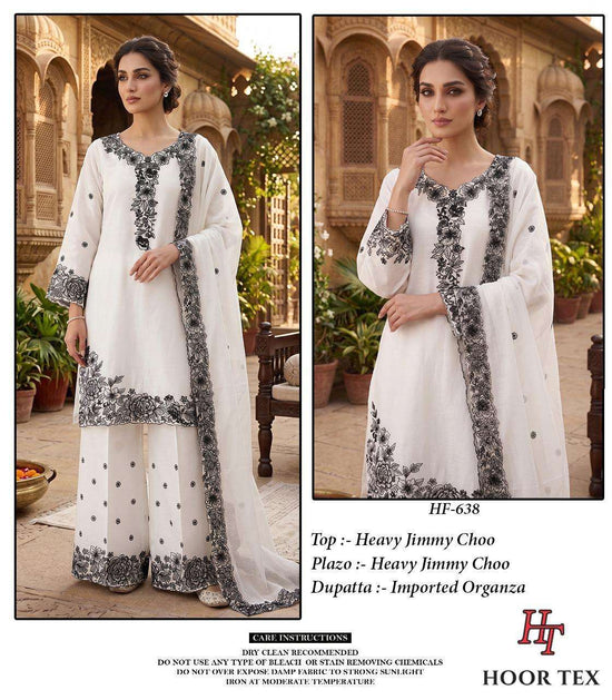 HOOR TEX HF - 638 Jimmy Choo Embroidery Stitched Pakistani Dress - Amrah Wholesale