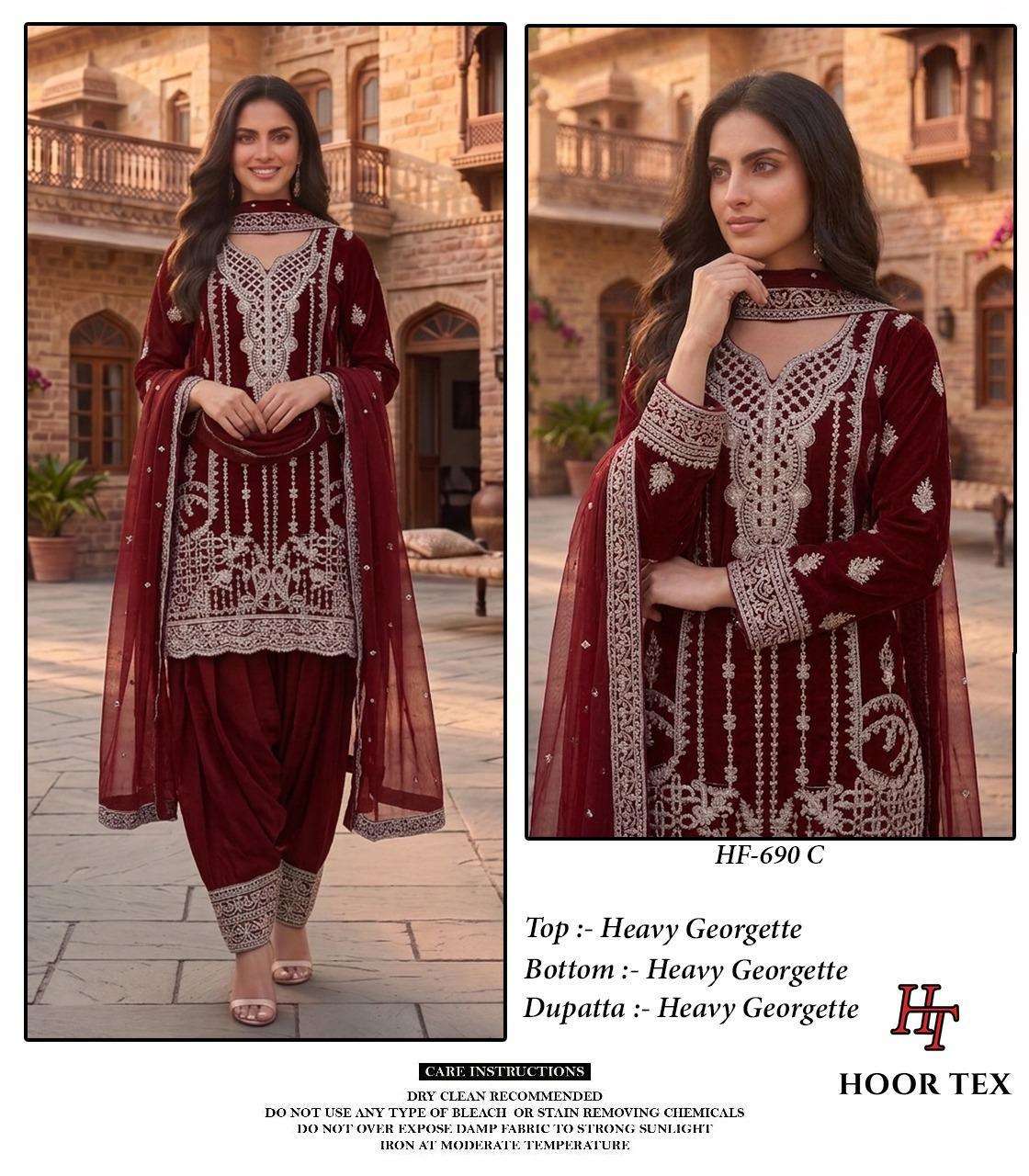 Hoor Tex HF-690 Georgette Pakistani Suit Set