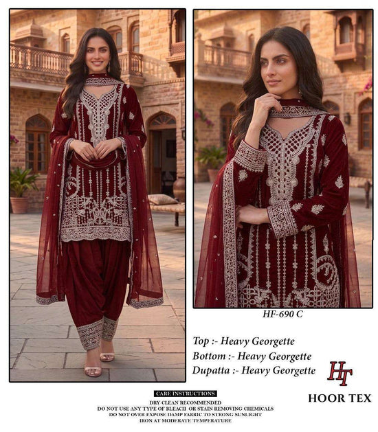Hoor Tex HF-690 Georgette Pakistani Suit Set