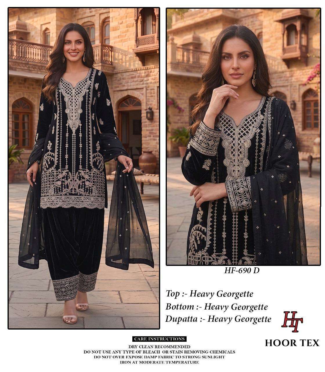 Hoor Tex HF-690 Georgette Pakistani Suit Set