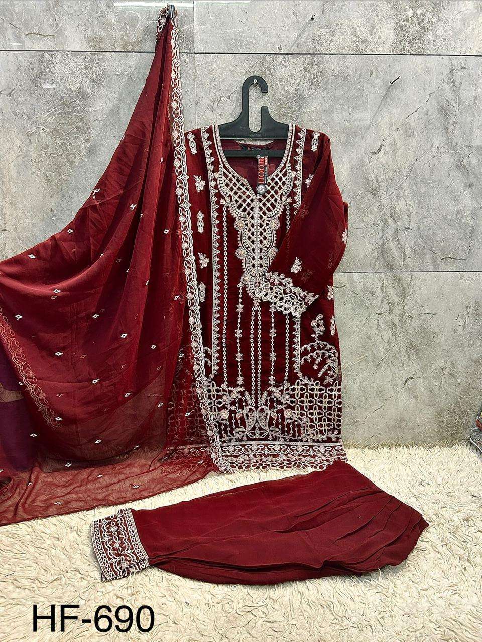 Hoor Tex HF-690 Georgette Pakistani Suit Set