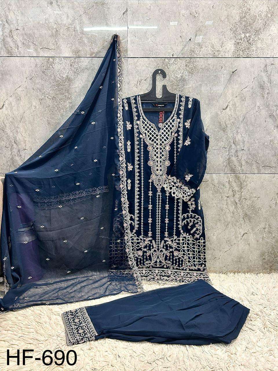 Hoor Tex HF-690 Georgette Pakistani Suit Set