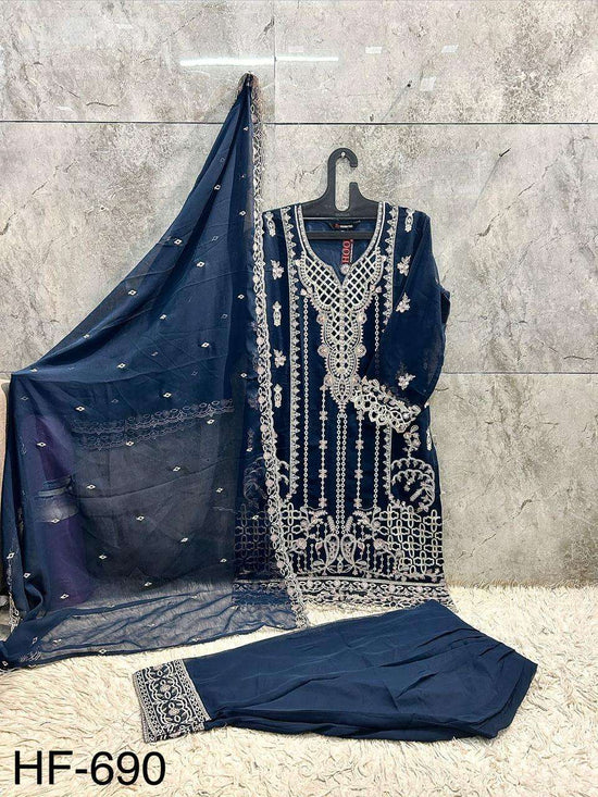 Hoor Tex HF-690 Georgette Pakistani Suit Set