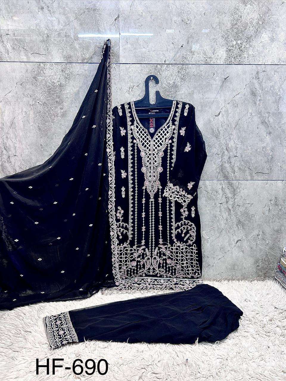 Hoor Tex HF-690 Georgette Pakistani Suit Set