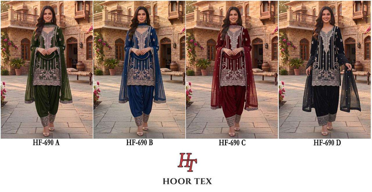 Hoor Tex HF-690 Georgette Pakistani Suit Set