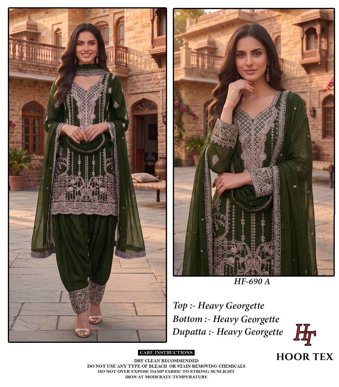 Hoor Tex HF-690 Georgette Pakistani Suit Set