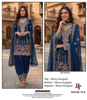 Hoor Tex HF-690 Georgette Pakistani Suit Set