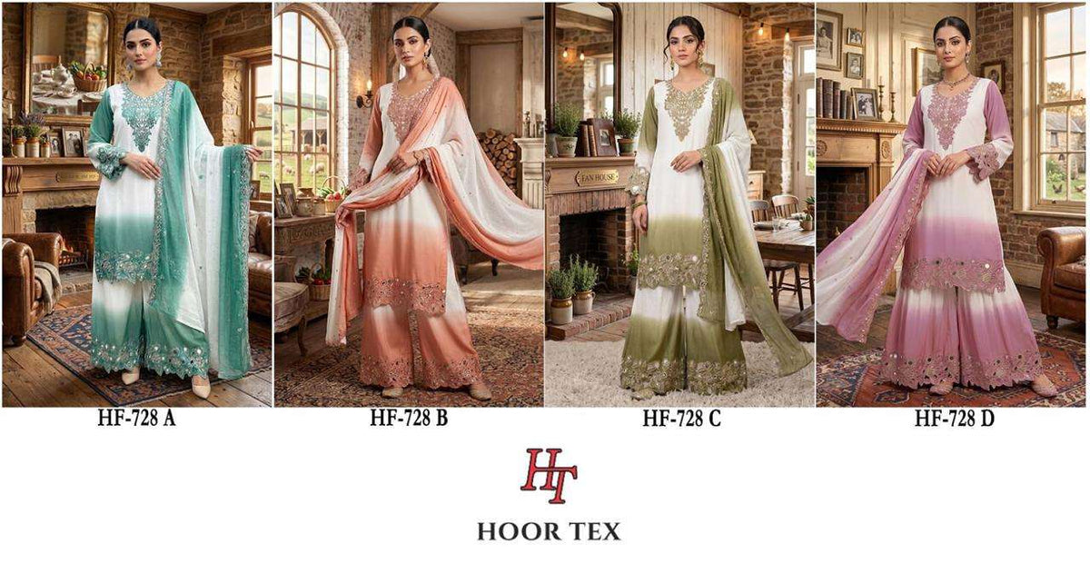 Hoor Tex HF - 728 Pakistani Suit Set - Amrah Wholesale