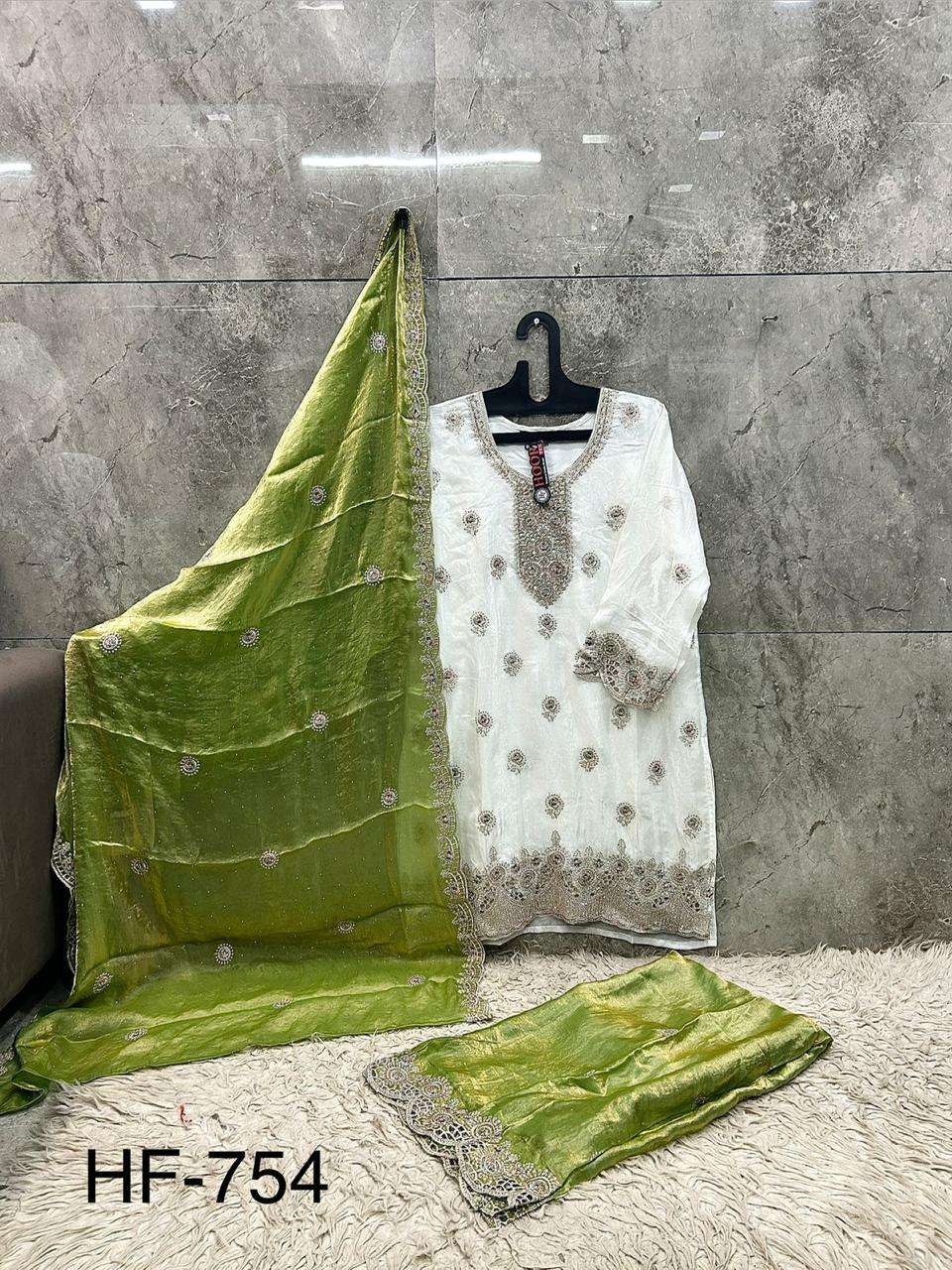 Hoor Tex HF-754 Fandy Embroidery Fully Stitched Luxury Pakistani Suit Set - Amrah Wholesale