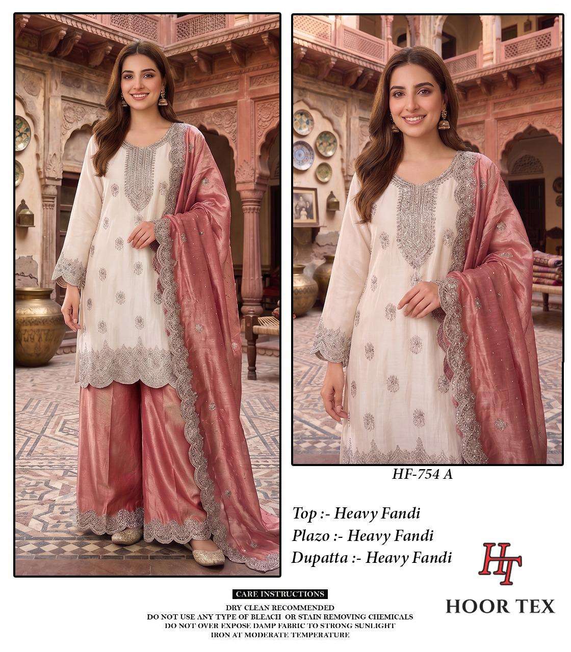 Hoor Tex HF-754 Fandy Embroidery Fully Stitched Luxury Pakistani Suit Set - Amrah Wholesale