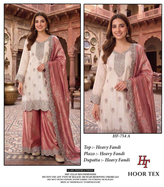 Hoor Tex HF-754 Fandy Embroidery Fully Stitched Luxury Pakistani Suit Set - Amrah Wholesale