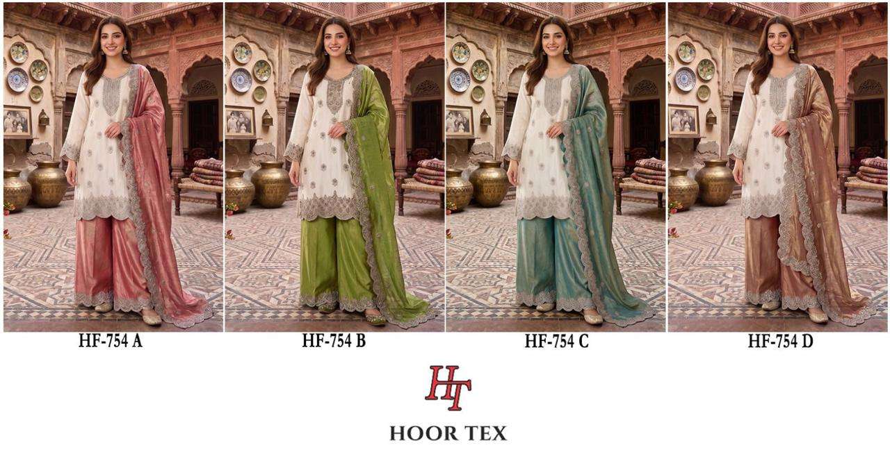 Hoor Tex HF-754 Fandy Embroidery Fully Stitched Luxury Pakistani Suit Set - Amrah Wholesale