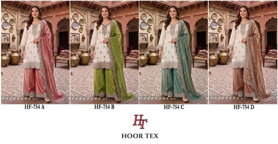 Hoor Tex HF-754 Fandy Embroidery Fully Stitched Luxury Pakistani Suit Set - Amrah Wholesale