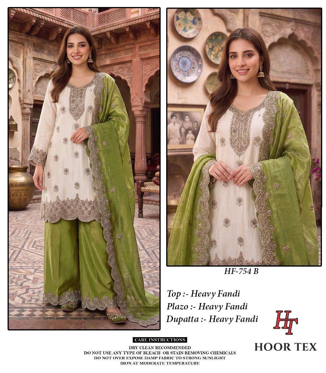 Hoor Tex HF-754 Fandy Embroidery Fully Stitched Luxury Pakistani Suit Set - Amrah Wholesale