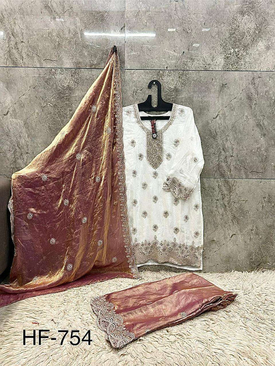 Hoor Tex HF-754 Fandy Embroidery Fully Stitched Luxury Pakistani Suit Set - Amrah Wholesale