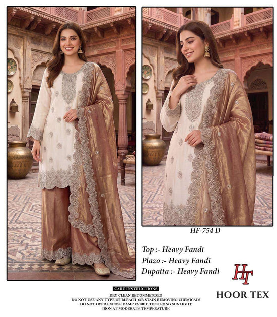 Hoor Tex HF-754 Fandy Embroidery Fully Stitched Luxury Pakistani Suit Set - Amrah Wholesale