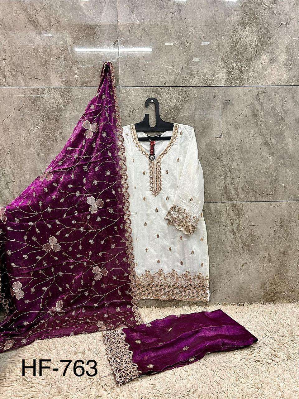 HOOR TEX HF-763 Jimmy Choo Embroidered Pakistani Suit Set
