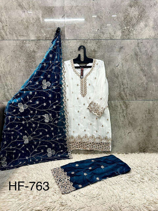 HOOR TEX HF-763 Jimmy Choo Embroidered Pakistani Suit Set