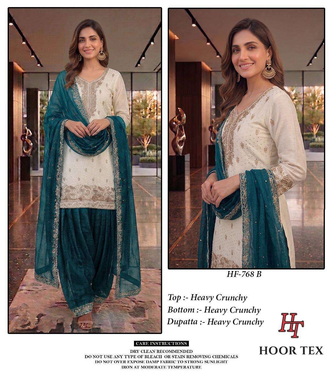 Hoor Tex HF-768 Crunchy Embroidery Stitched Pakistani Suit Set