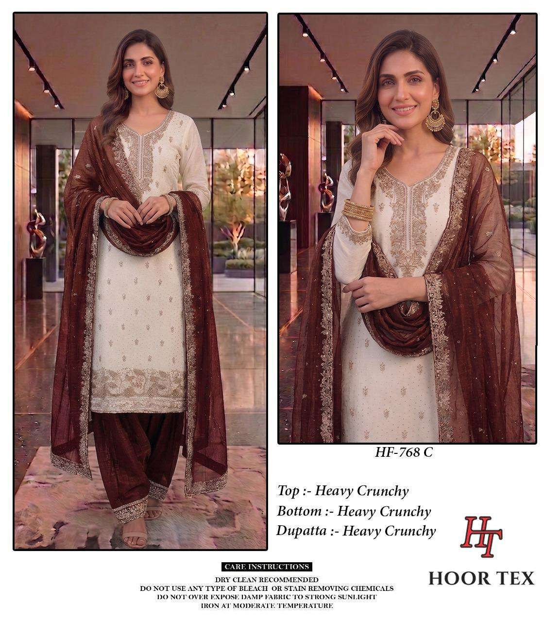Hoor Tex HF-768 Crunchy Embroidery Stitched Pakistani Suit Set