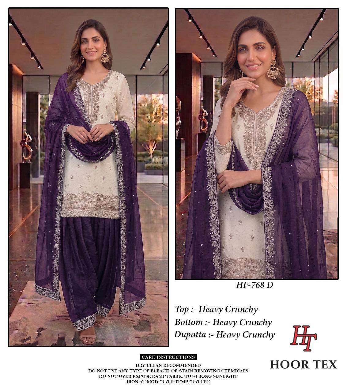 Hoor Tex HF-768 Crunchy Embroidery Stitched Pakistani Suit Set