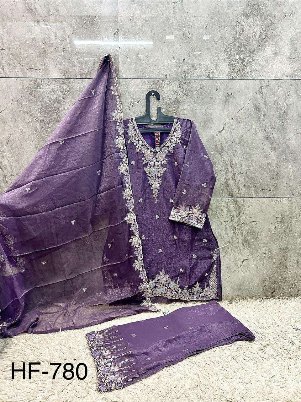 HOOR TEX HF-780 Chiffon Embroidered Pakistani Sharara Suit Collection