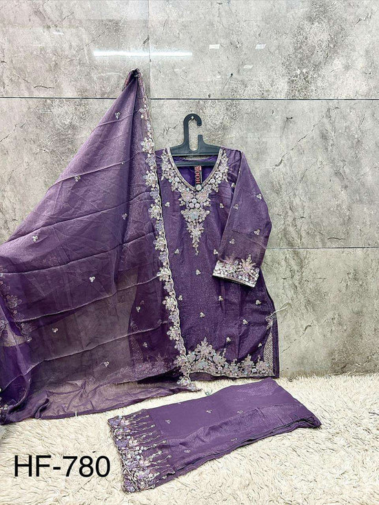 HOOR TEX HF-780 Chiffon Embroidered Pakistani Sharara Suit Collection