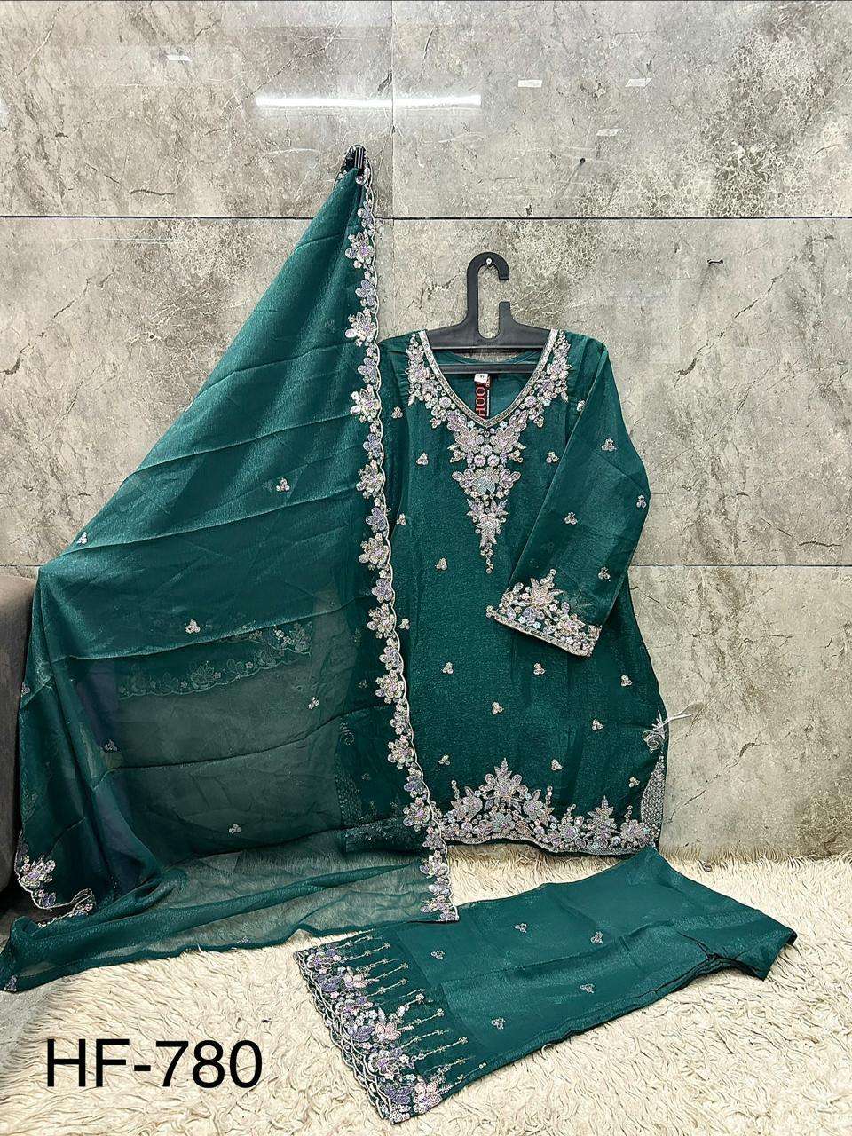 HOOR TEX HF-780 Chiffon Embroidered Pakistani Sharara Suit Collection