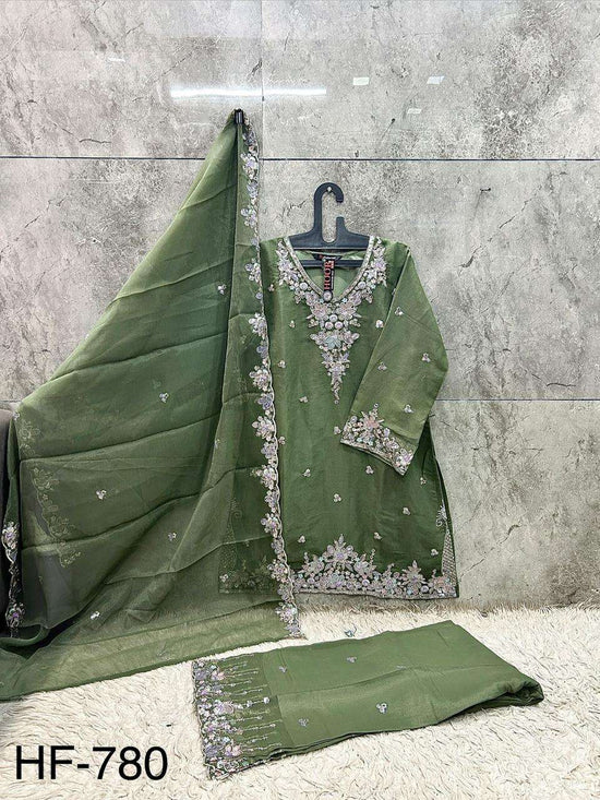 HOOR TEX HF-780 Chiffon Embroidered Pakistani Sharara Suit Collection