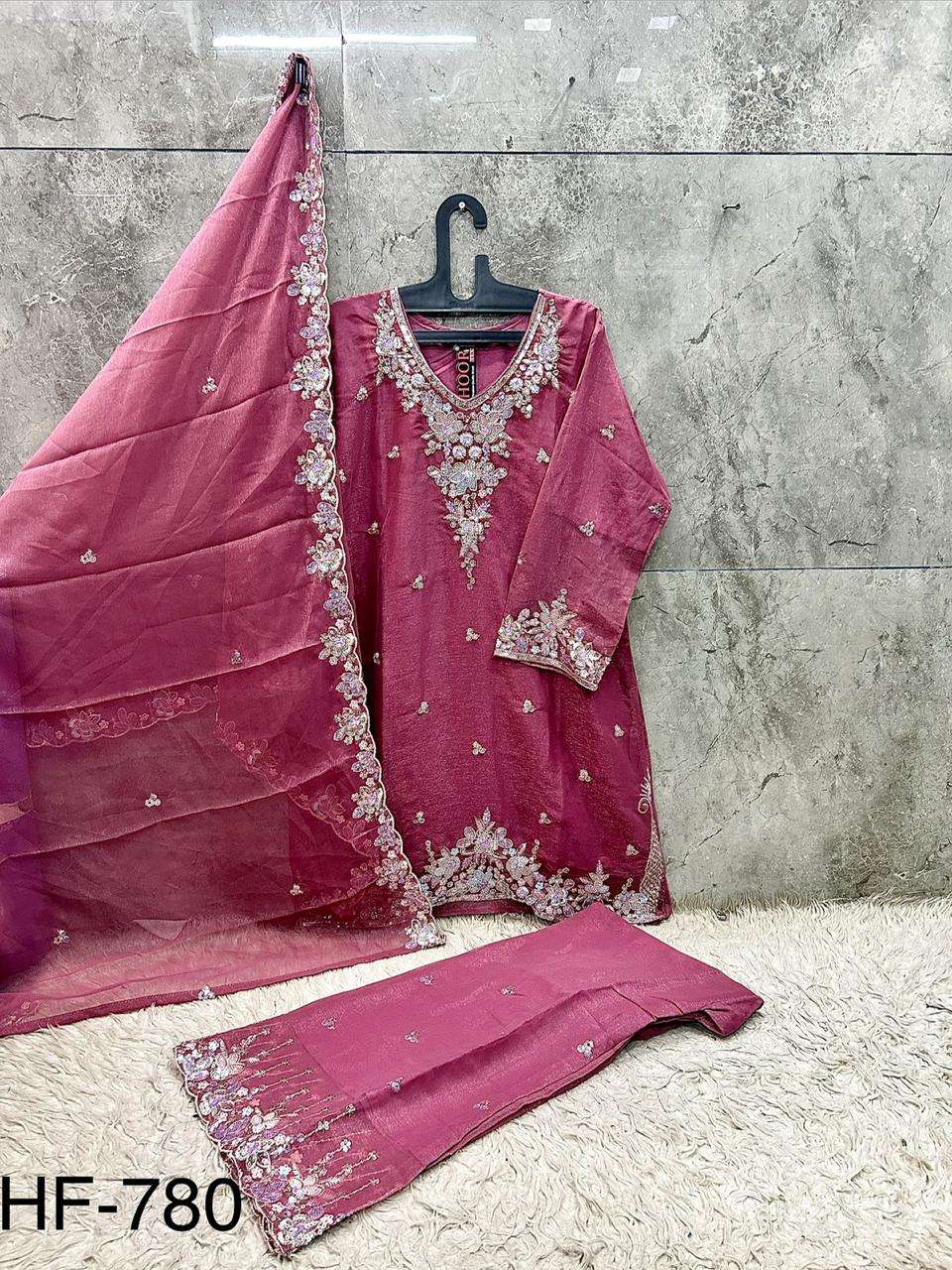 HOOR TEX HF-780 Chiffon Embroidered Pakistani Sharara Suit Collection