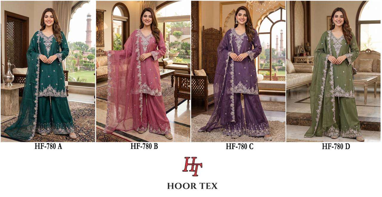HOOR TEX HF-780 Chiffon Embroidered Pakistani Sharara Suit Collection