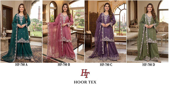 HOOR TEX HF-780 Chiffon Embroidered Pakistani Sharara Suit Collection