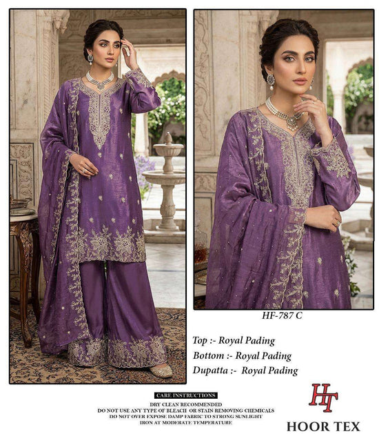 Hoor Tex HF-787 Fancy Fabric Pakistani Suit Set