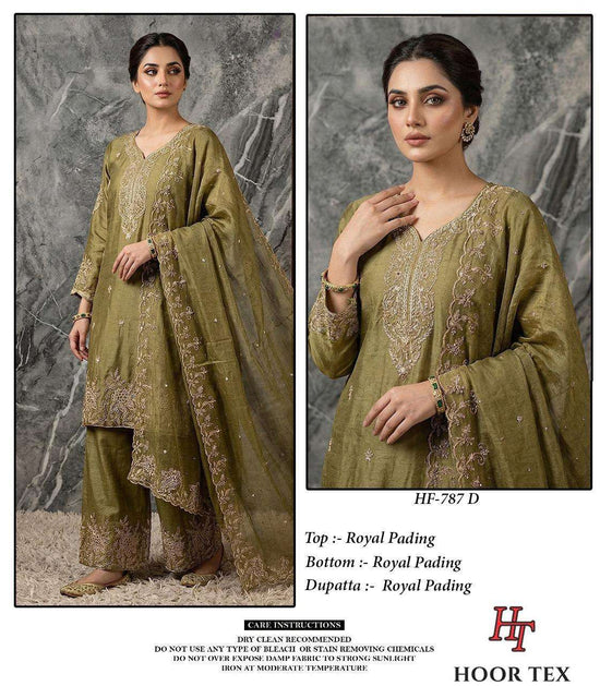 Hoor Tex HF-787 Fancy Fabric Pakistani Suit Set
