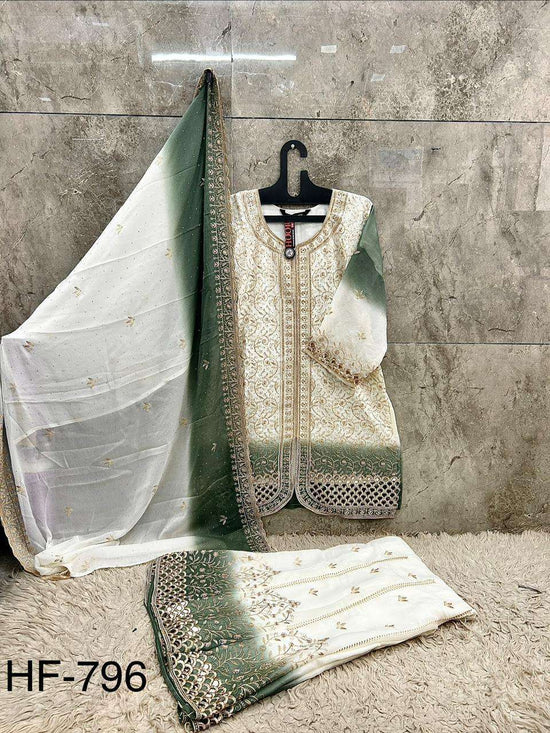Hoor Tex HF-796 Shimmer Embroidered Stitched Salwar Suit Set - Amrah Wholesale